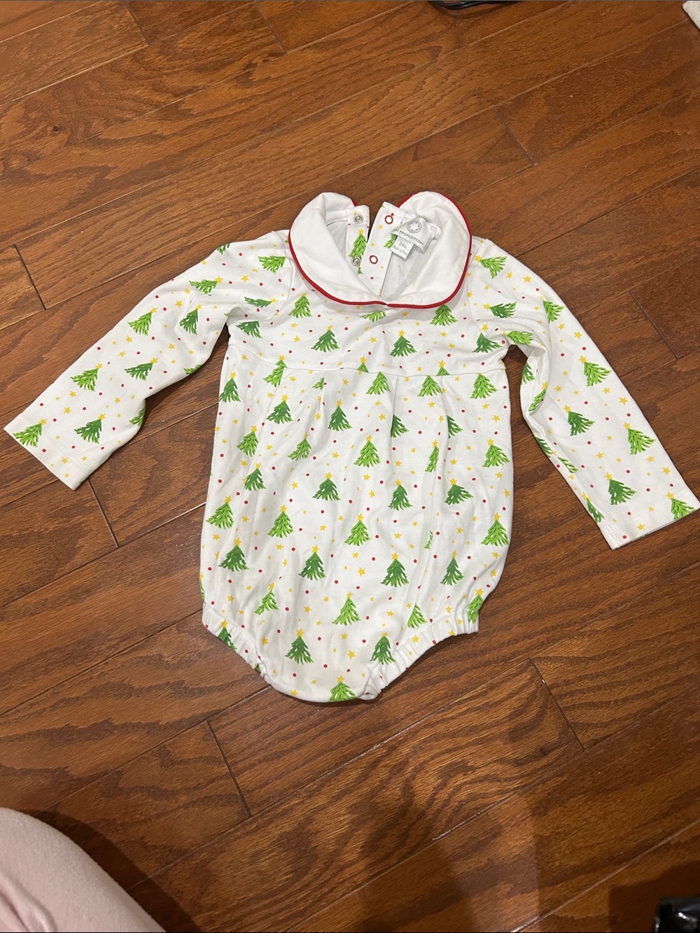 The Proper Peony White Long-Sleeve Boy Christmas Bubble